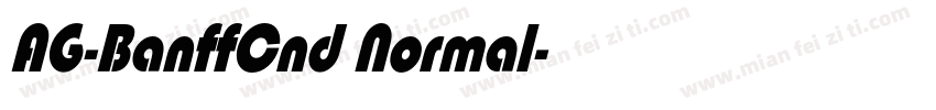 AG-BanffCnd Normal字体转换
